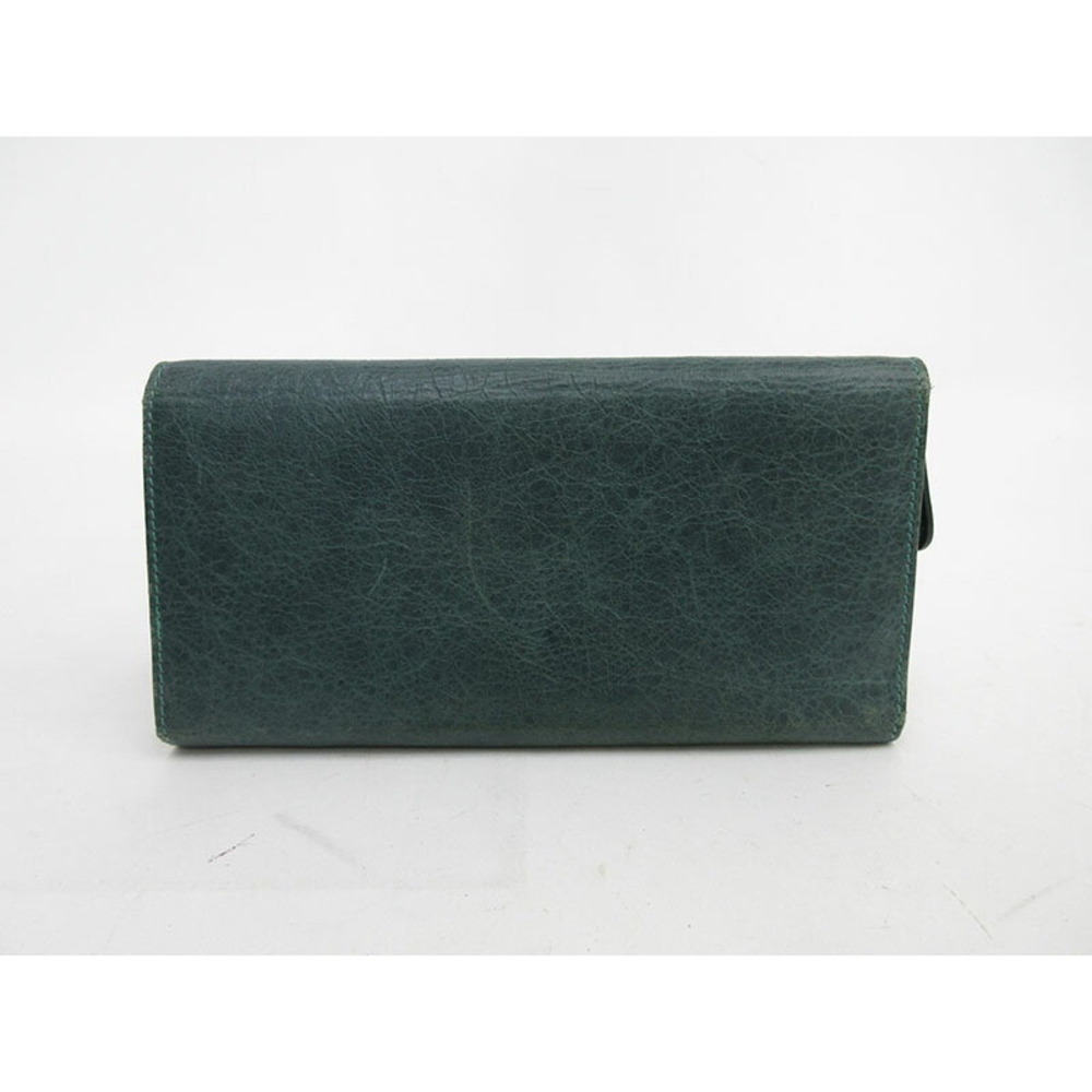 Balenciaga Continental Green Long Leather Wallet